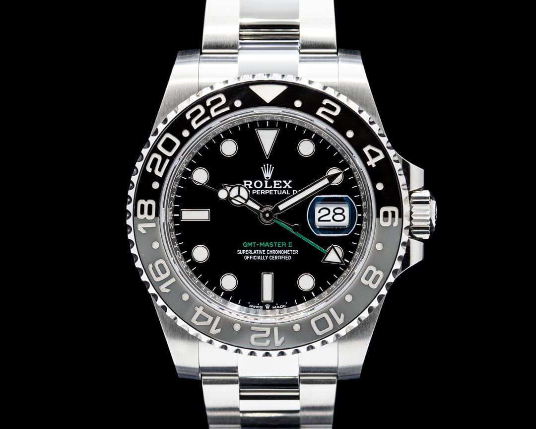 Rolex 126710GRNR GMT-Master II "Bruce Wayne" SS Black Dial