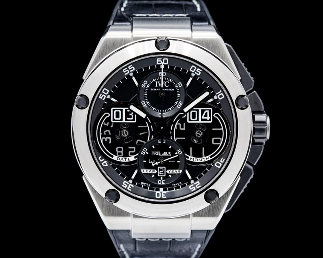 IWC Ingenieur Perpetual Calendar Digital Date-Month Titanium Black Dial