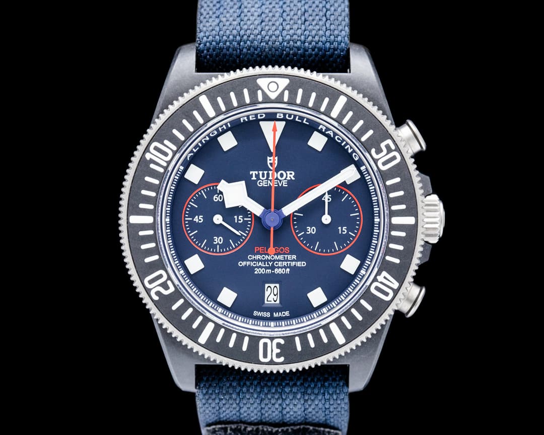 Tudor 25807KN Pelagos FXD Chronograph "Alinghi Red Bull Racing" Blue Dial