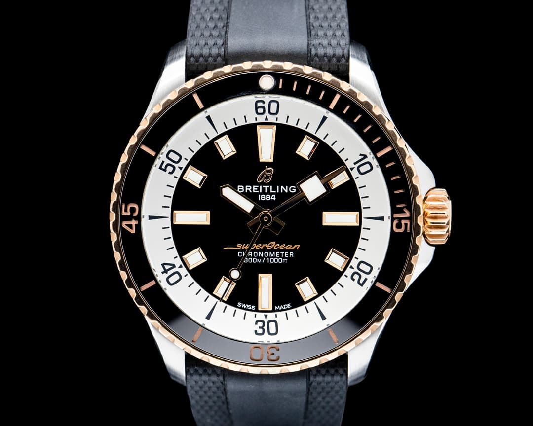 Image of Breitling Superocean Automatic 42 SS / 18K RG Black Dial