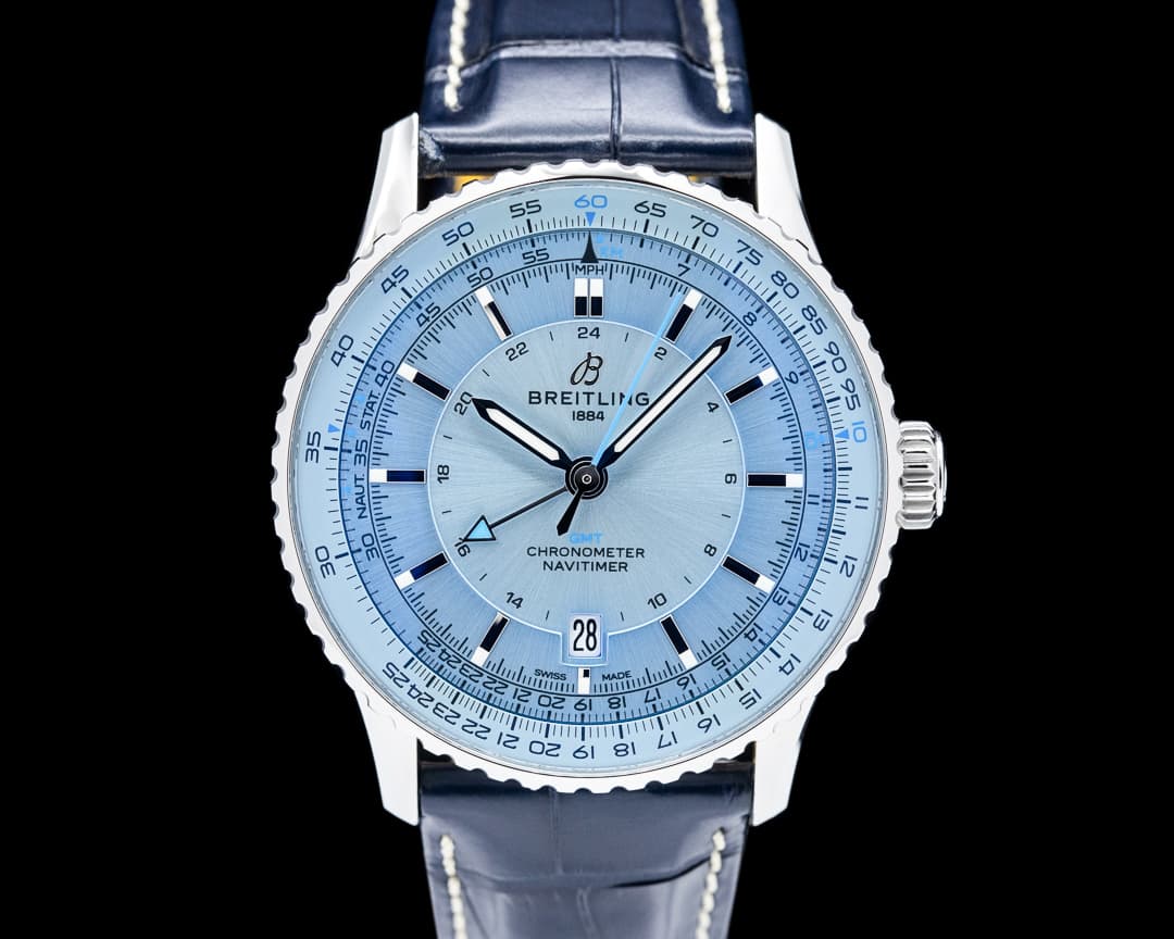 Image of Breitling Navitimer Automatic GMT 41 SS Blue Dial