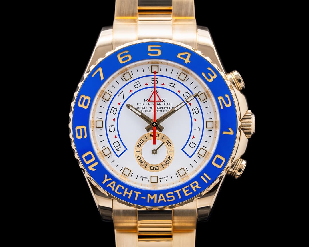Image of Rolex 116688 Yacht-Master II 18K Yellow Gold White Dial
