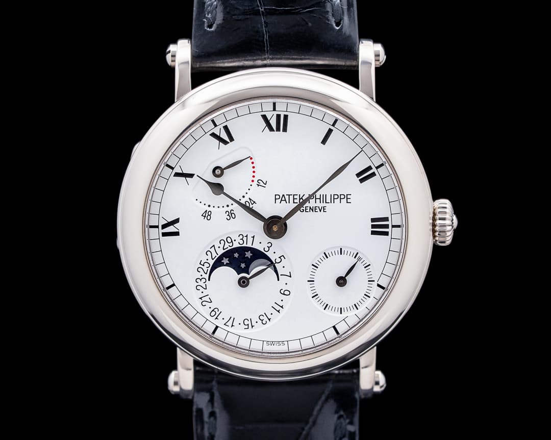 Image of Patek Philippe 5054G Complicated Officers Case 18K White Gold White Dial