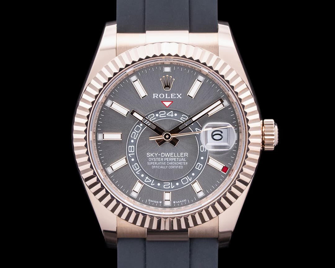 Rolex 336235 Sky Dweller 18K Rose Gold Slate Dial