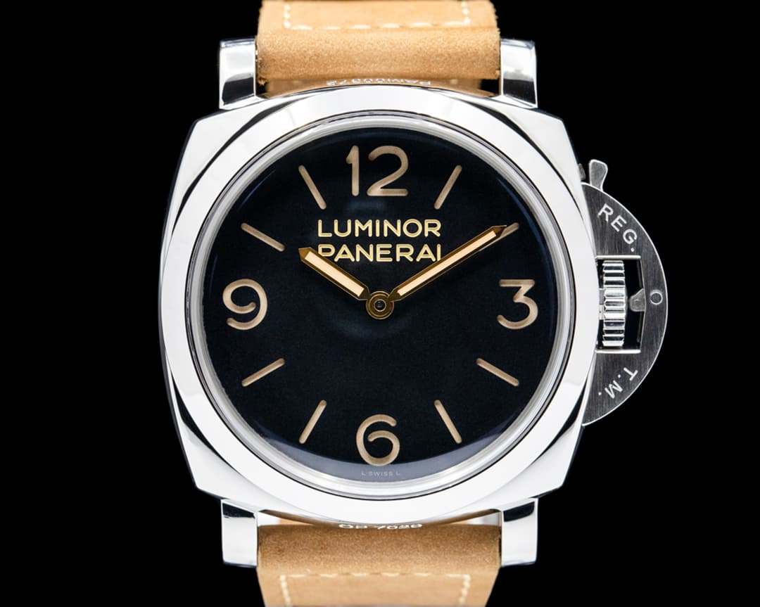 Panerai PAM00372 Luminor 1950 Manual Wind SS Black Dial