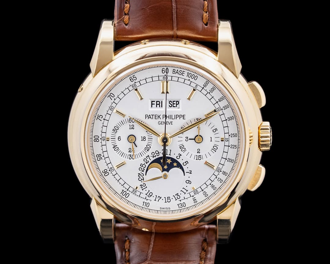 Image of Patek Philippe 5970J Perpetual Calendar Chronograph 18K Yellow Gold Silver Dial