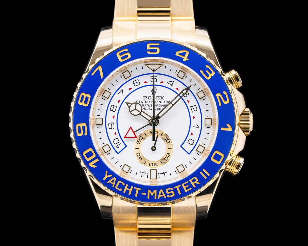 Image of Rolex 116688 Yacht-Master II 18K Yellow Gold White Dial