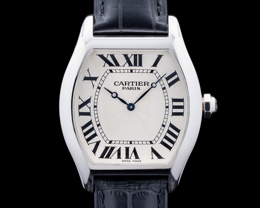 Image of Cartier 2764 Tortue XL Collection Prive CPCP Platinum Silver Dial