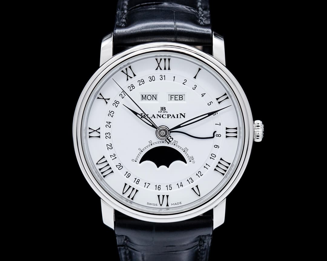 Image of Blancpain 6654 Villeret Complete Calendar SS White Dial 2025