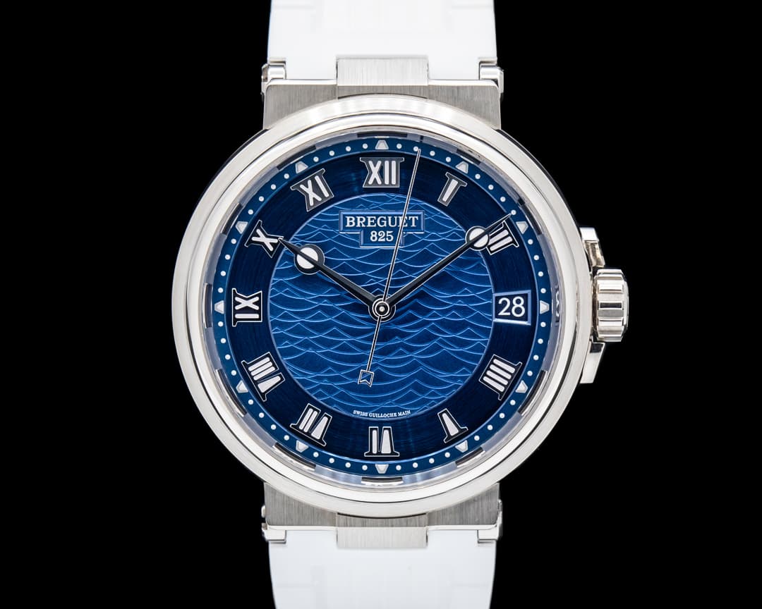 Breguet 5517BB Marine 18K White Gold Blue Dial