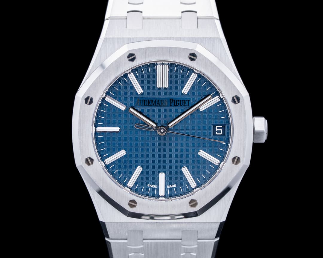 Image of Audemars Piguet 15510ST Royal Oak "50th Anniversary" SS Blue Dial