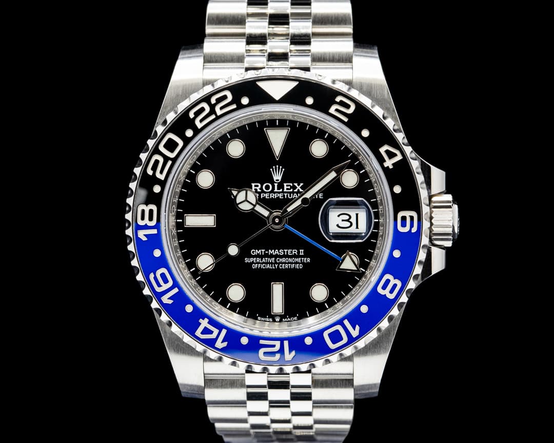 Image of Rolex 126710BLNR GMT-Master II "Batgirl" Jubilee SS Black Dial