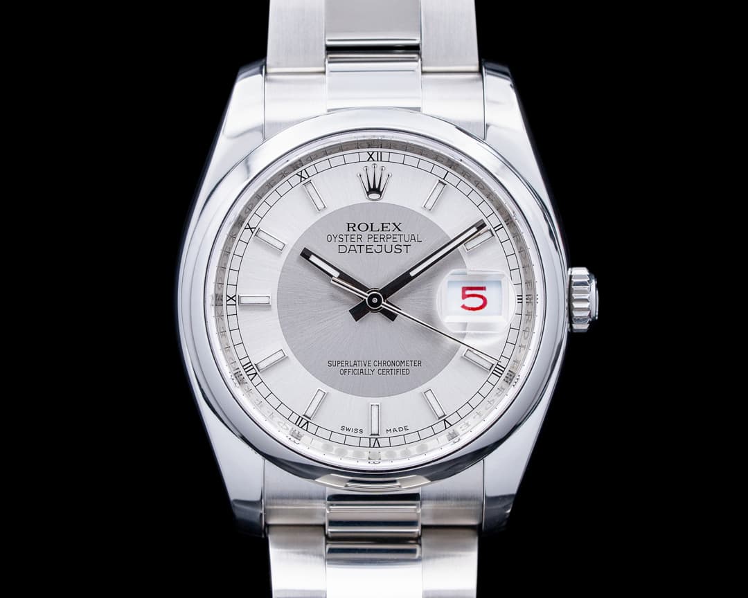 Rolex 116200 Datejust Tuxedo Dial SS Silver Dial