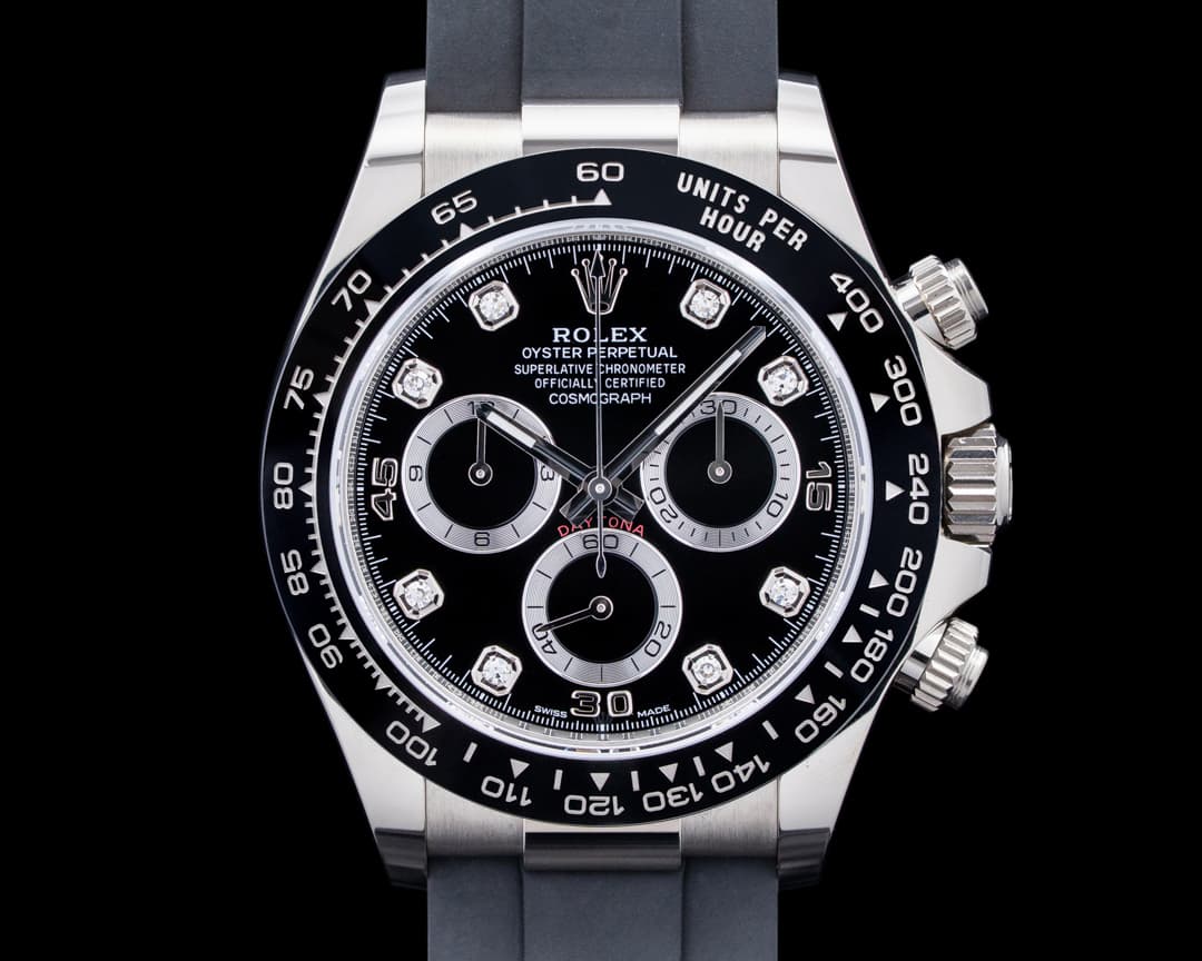 Image of Rolex 116519LN Daytona 18K White Gold Black Diamond Dial