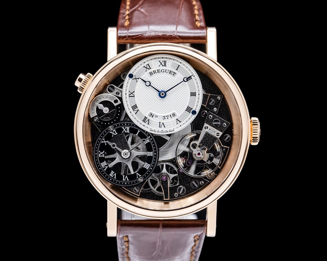 Image of Breguet 7067BR Tradition GMT 18K Rose Gold Silver Dial