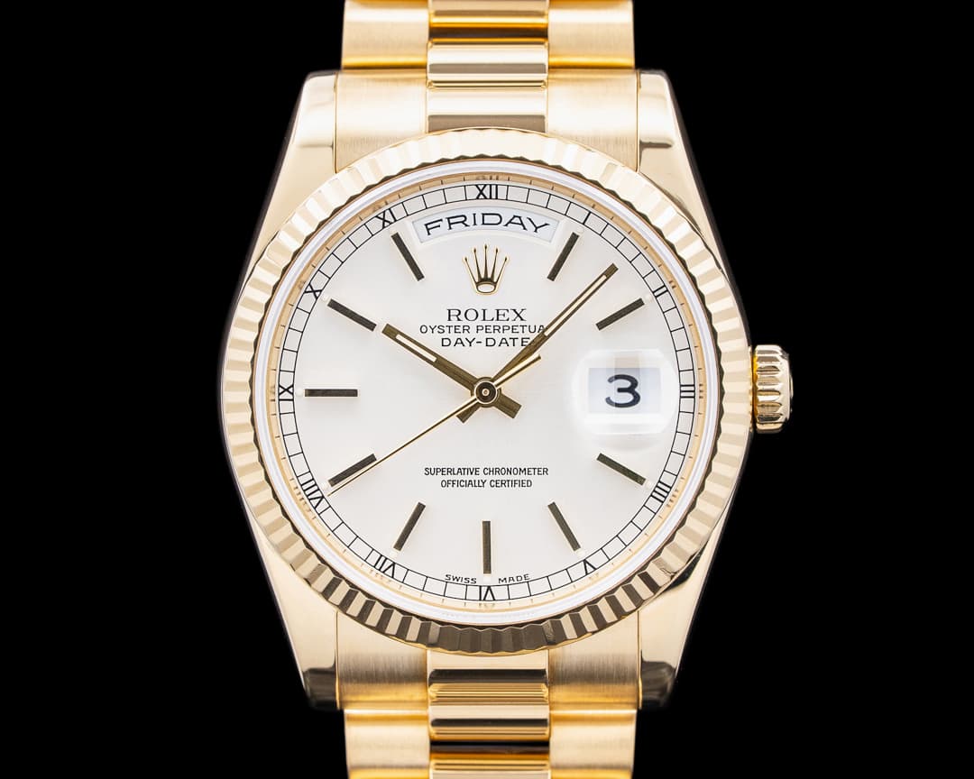 Rolex 118238 Day-Date President 18K Yellow Gold Champagne Dial Circa. 2000