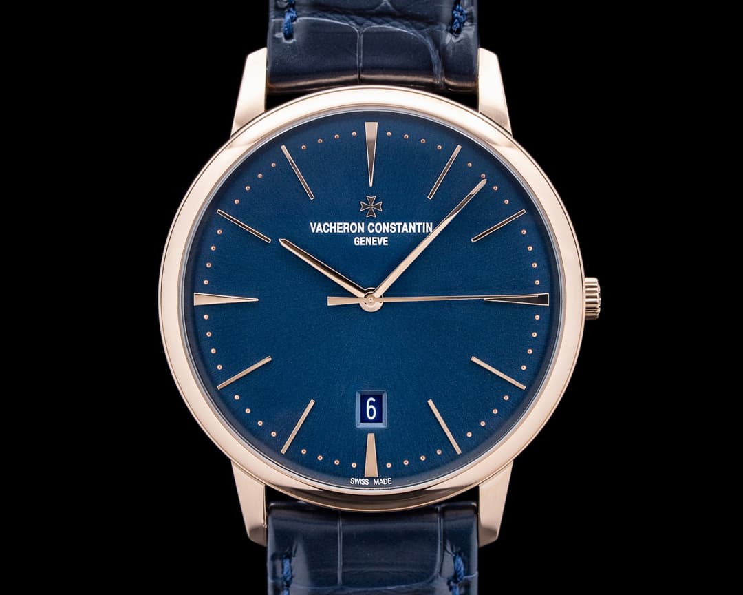 Image of Vacheron Constantin 85180/000R Patrimony 18K Rose Gold Midnight Blue Dial