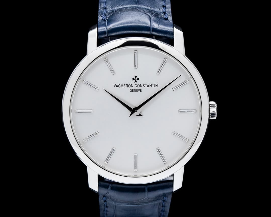 Vacheron Constantin 43076/000P Traditionnelle Platinum Diamond Indices Silver Opaline Dial