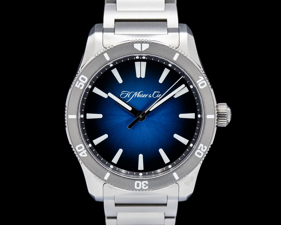 H. Moser and Cie. 3200 Pioneer Centre Seconds Titanium Funky Blue Dial