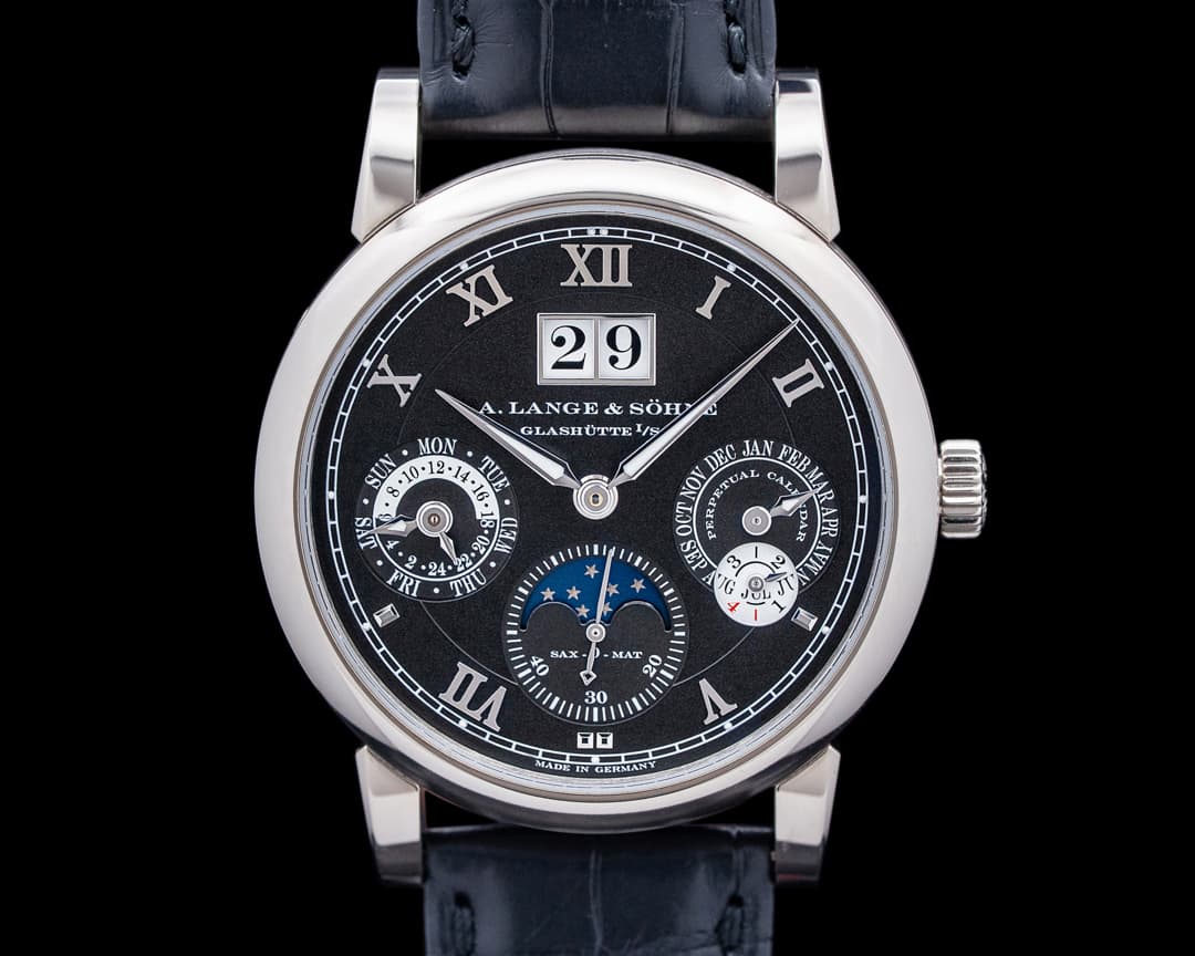 Image of A. Lange and Sohne 310.026 Langematik Perpetual 18K White Gold Black Dial