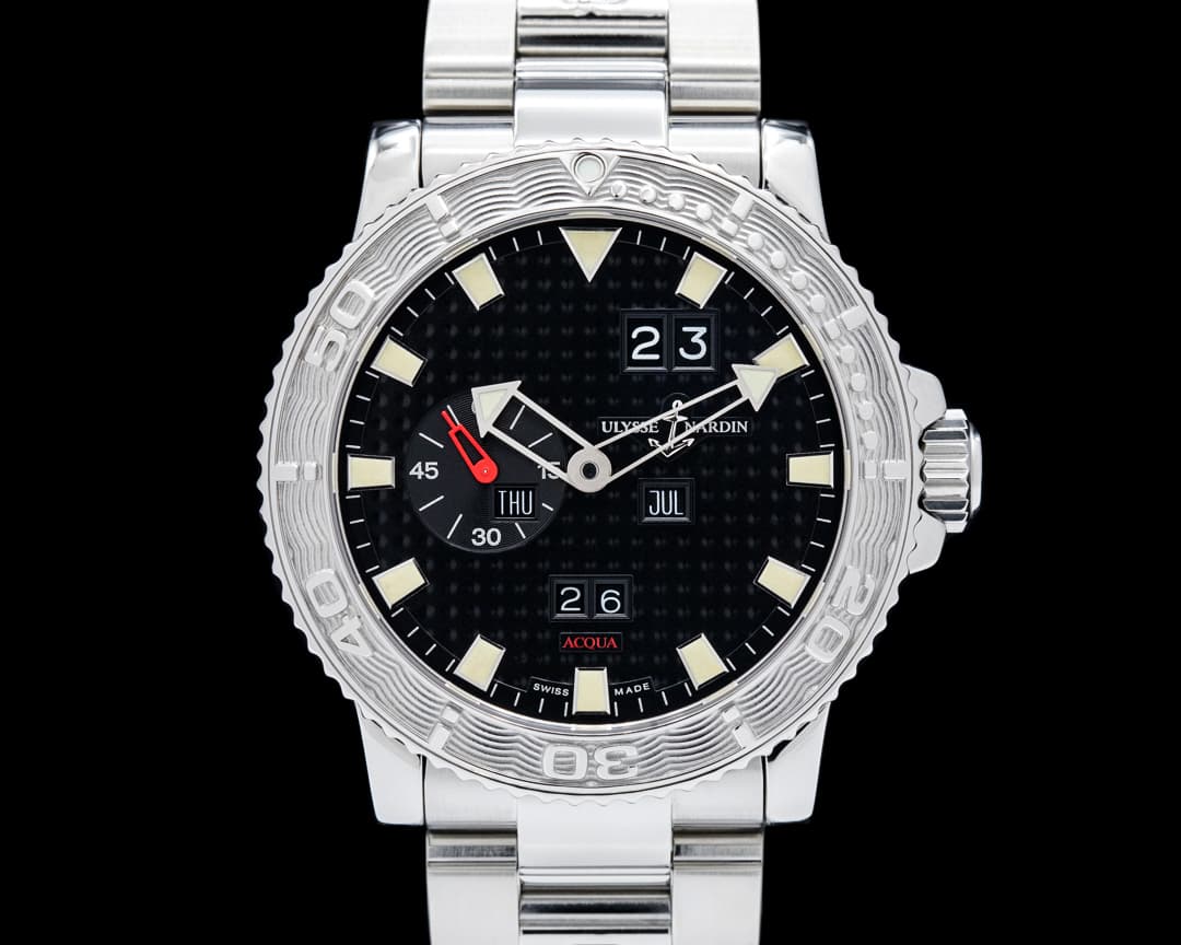 Ulysse Nardin 333-55-7/92 Marine Acqua Perpetual SS Black Dial