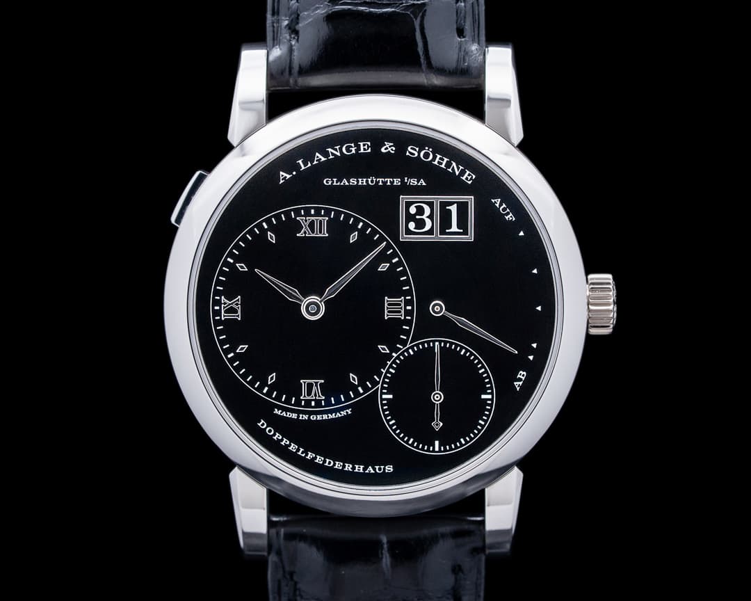 A. Lange and Sohne 191.062 Lange 1 "30th Anniversary" Platinum Black Onyx Dial LIMITED