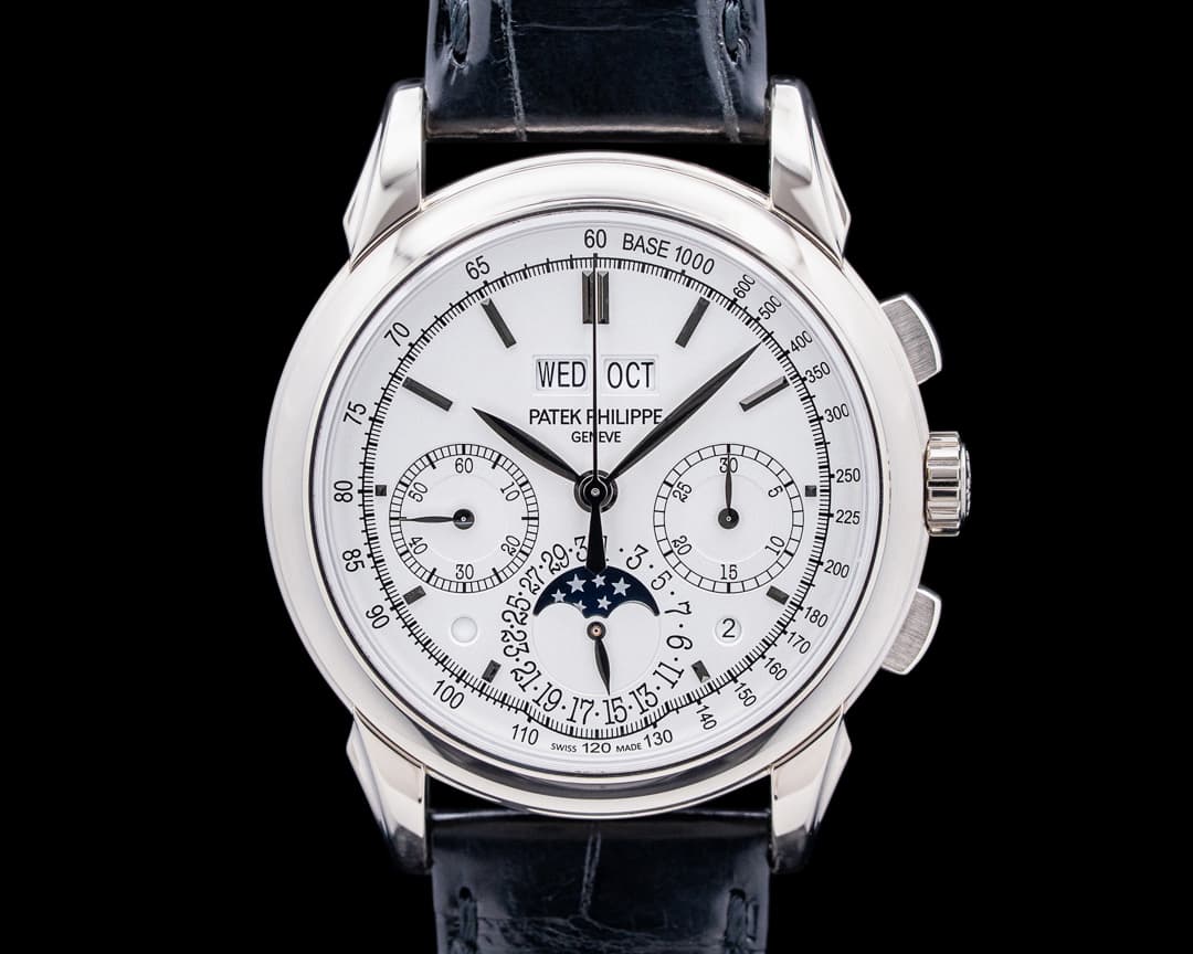 Patek Philippe 5270G Perpetual Calendar Chronograph 18K White Gold Silver Dial