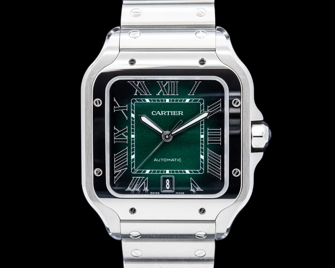 Cartier WSSA0062 Santos de Cartier Large SS Green Dial