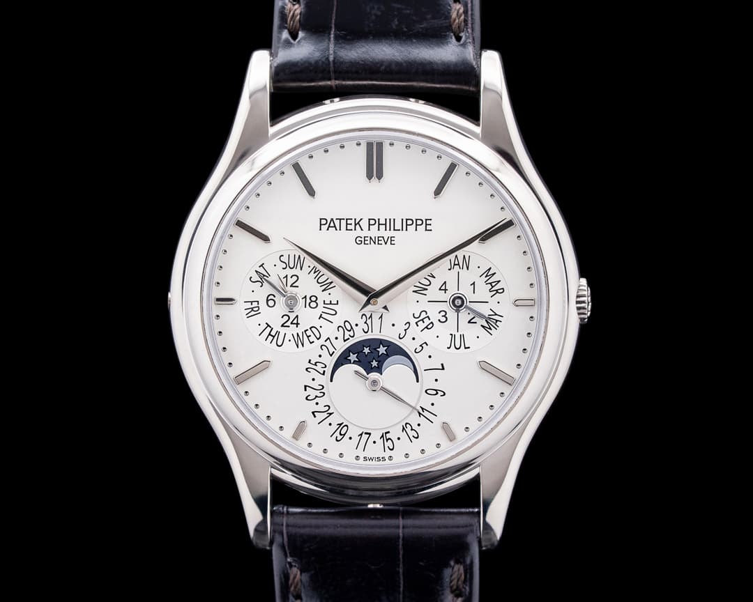 Patek Philippe 5140G Perpetual Calendar Ultra Thin 18K White Gold Silver Dial