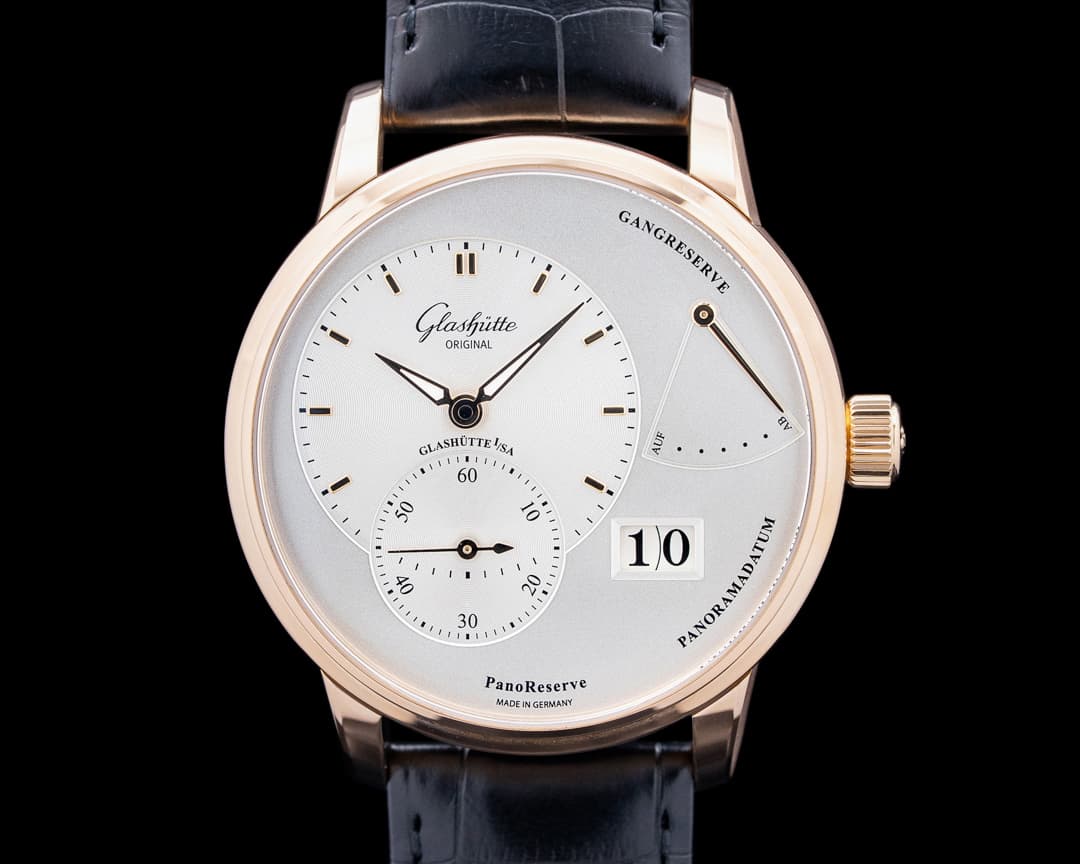 Image of Glashutte Original PanoReserve 18K Rose Gold Silver Dial
