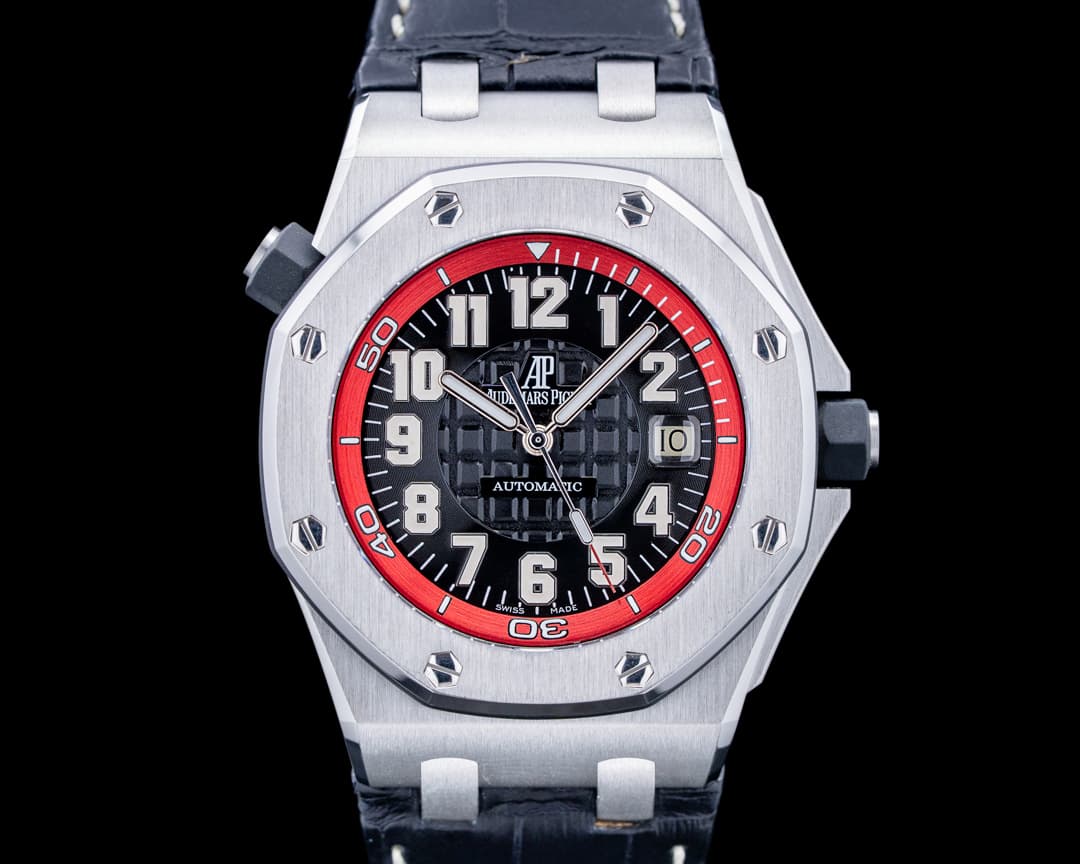 Image of Audemars Piguet 15701ST Royal Oak Offshore Scuba "Boutique Red" SS Black Dial LIMITED