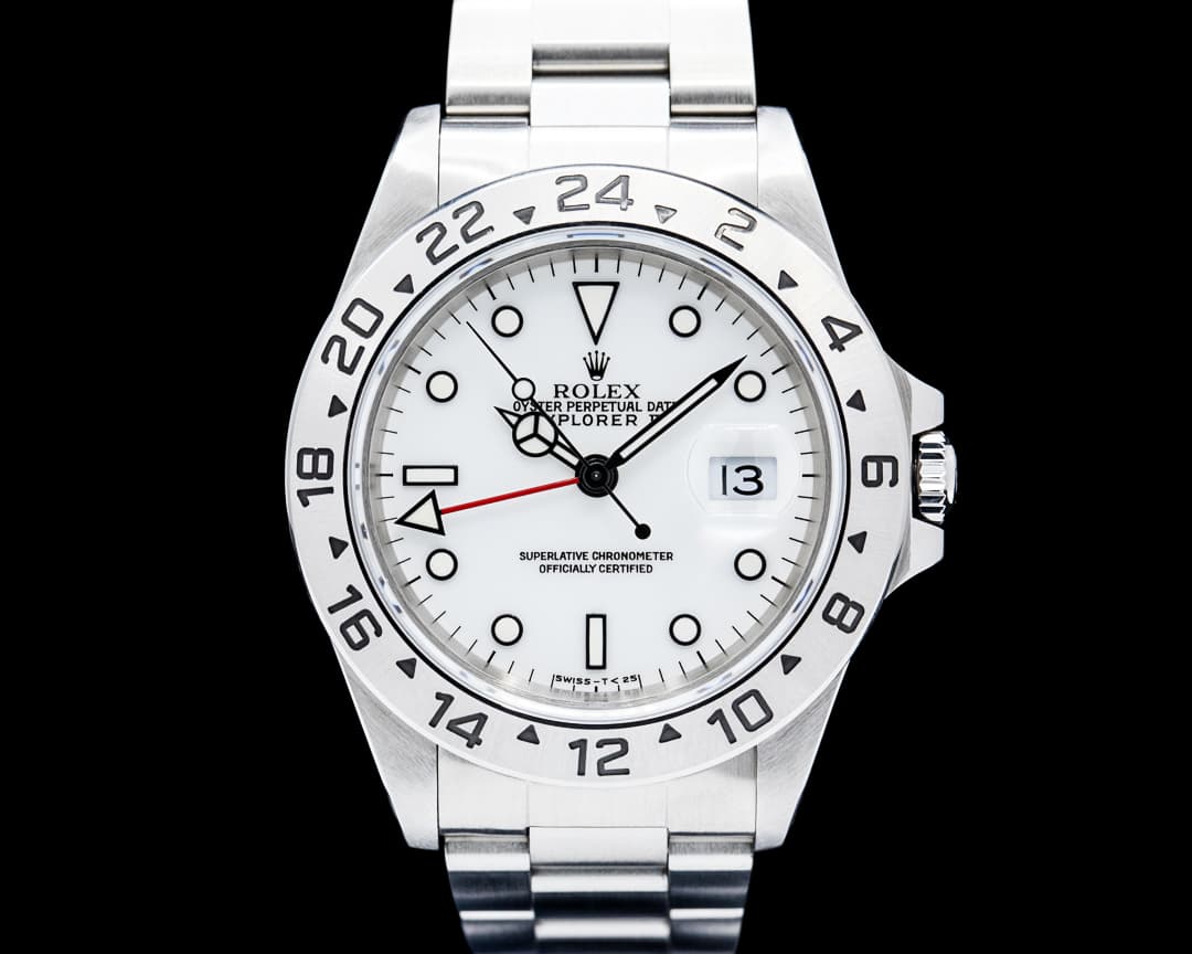 Image of Rolex 16570 Explorer II SS White Dial
