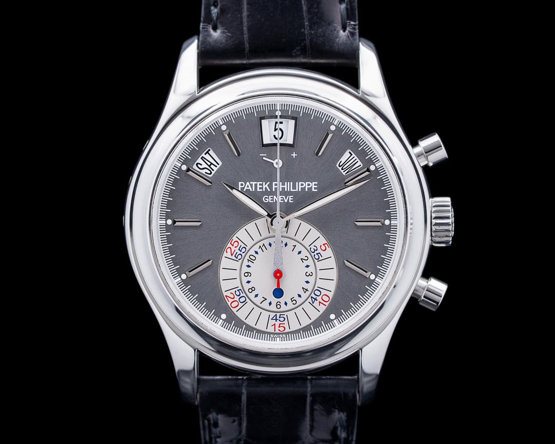 Image of Patek Philippe 5960P Annual Calendar Chronograph Platinum Gray Dial
