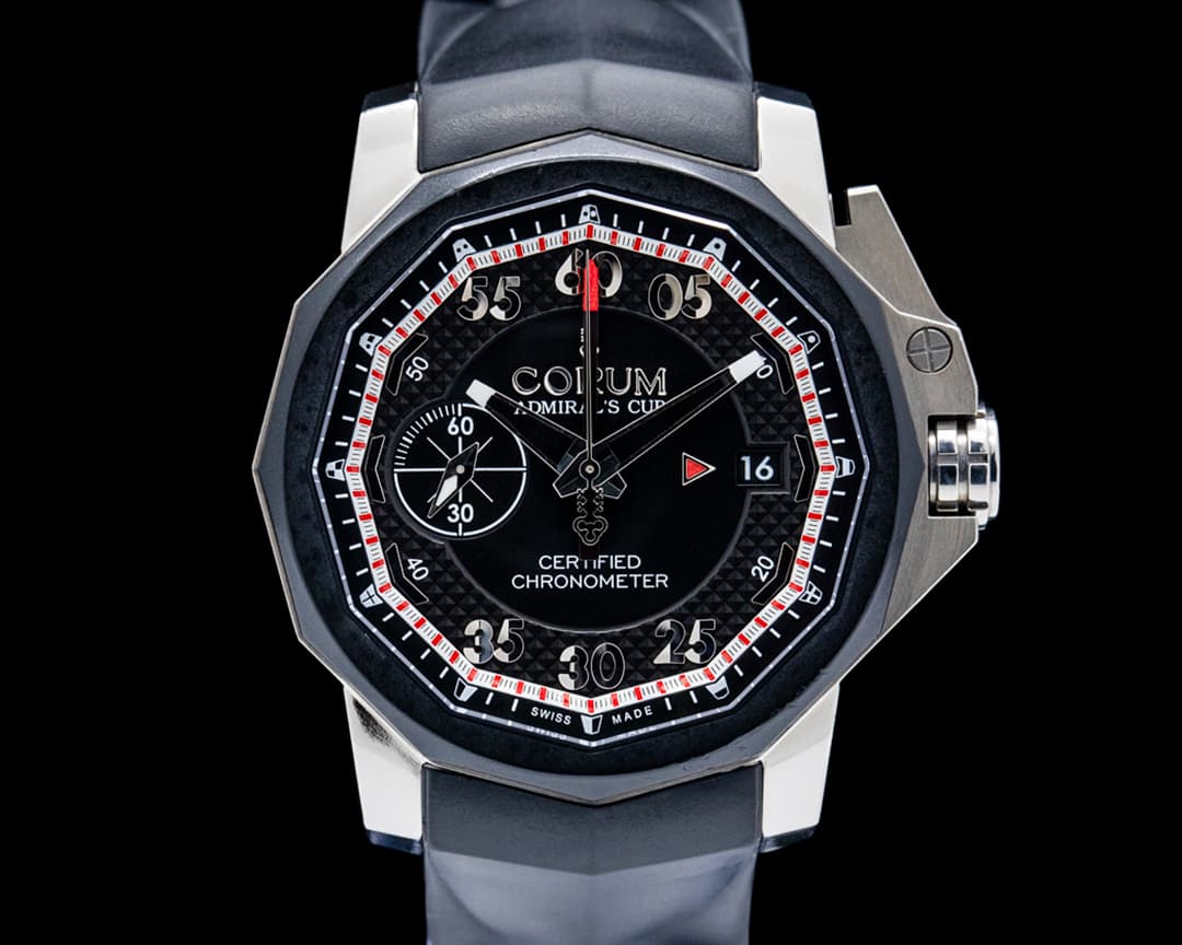 Corum Admiral's Cup Seafender 44 Chrono Centro Titanium Black Dial LIMITED