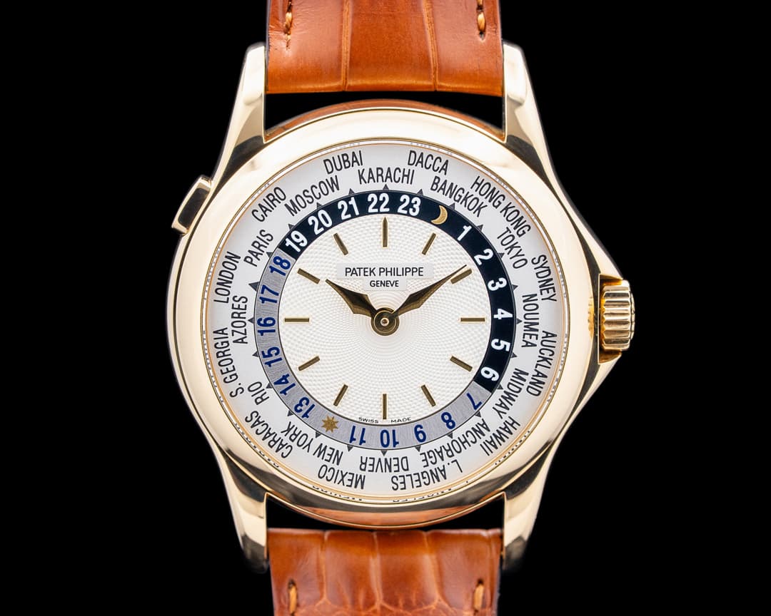 Image of Patek Philippe 5110J World Time 18K Yellow Gold Silver Dial