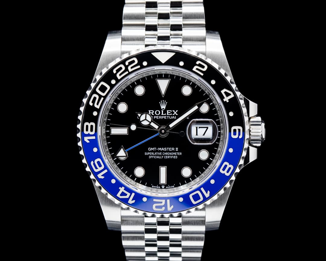 Rolex 126710BLNR GMT-Master II "Batgirl" Jubilee SS Black Dial