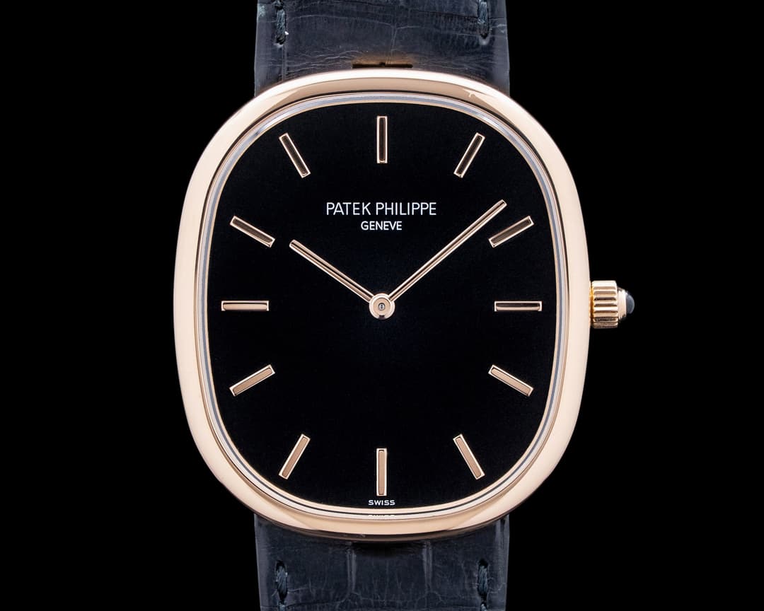 Image of Patek Philippe 5738R-001 Golden Ellipse 18K Rose Gold Black Dial