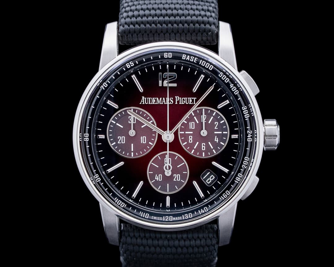 Audemars Piguet 26393BC Code 11.59 Chronograph 18K White Gold Red Dial