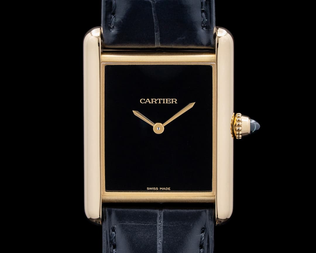 Cartier WGTA0091 Tank Louis Cartier 18K Yellow Gold Black Dial