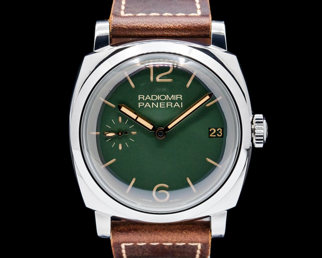 Image of Panerai PAM00736 Radiomir 1940 3 Days Acciaio SS Green Dial LIMITED