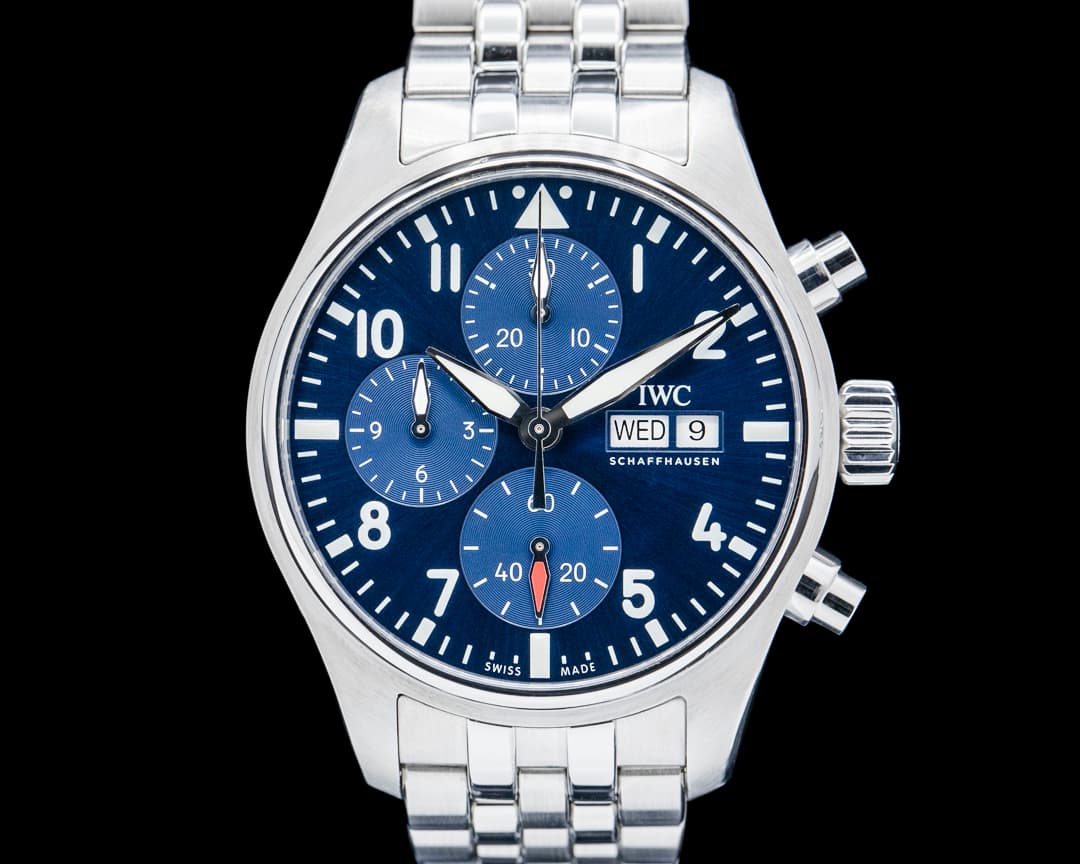 Image of IWC IW388102 Pilot's Watch Chronograph SS Blue Dial