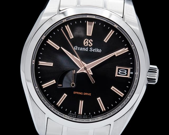 Grand Seiko SBGA401 Heritage Collection Spring Drive Boutique SS Black ...
