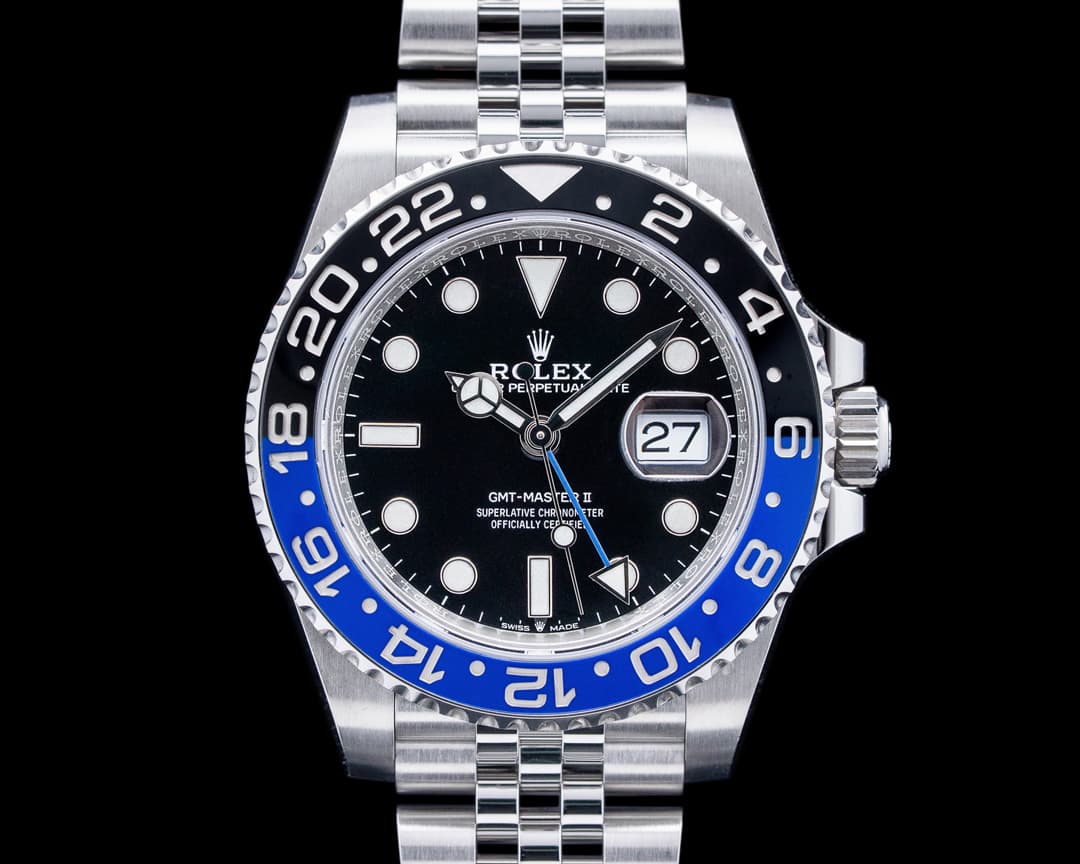 Rolex 126710BLNR GMT-Master II "Batgirl" Jubilee SS Black Dial