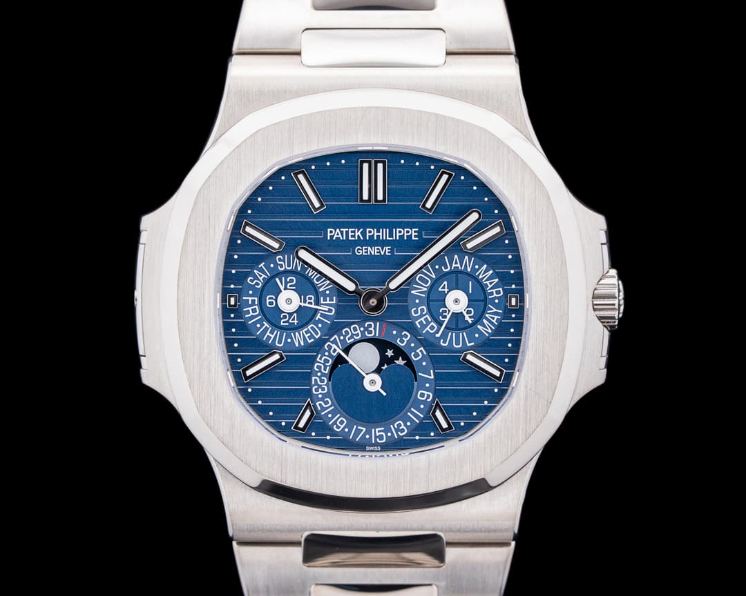 Patek Philippe 5740/1G Nautilus Perpetual Calendar 18K White Gold Blue Dial