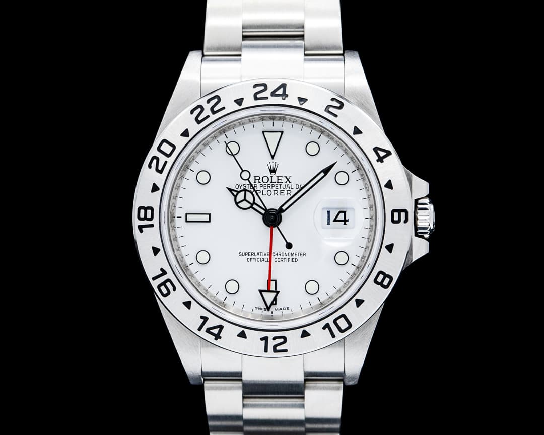 Image of Rolex 16570 Explorer II SS White Dial
