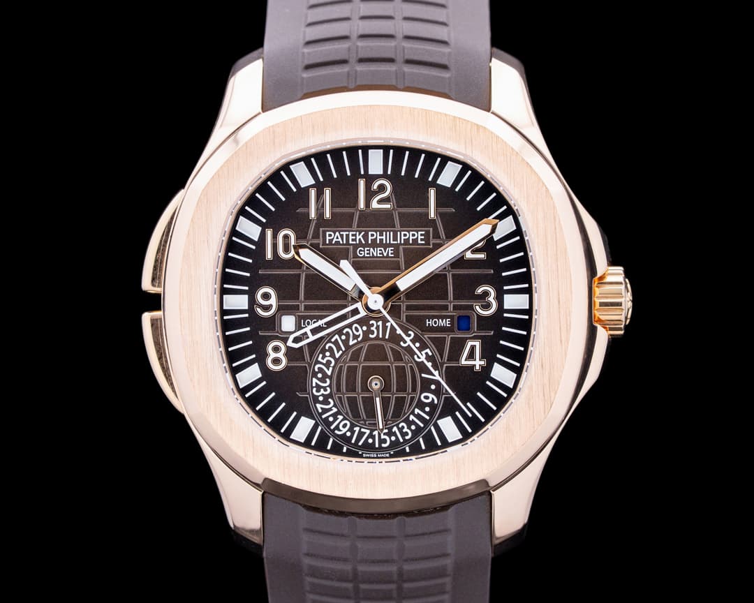 Image of Patek Philippe 5164R Aquanaut Travel Time 18K Rose Gold Brown Dial