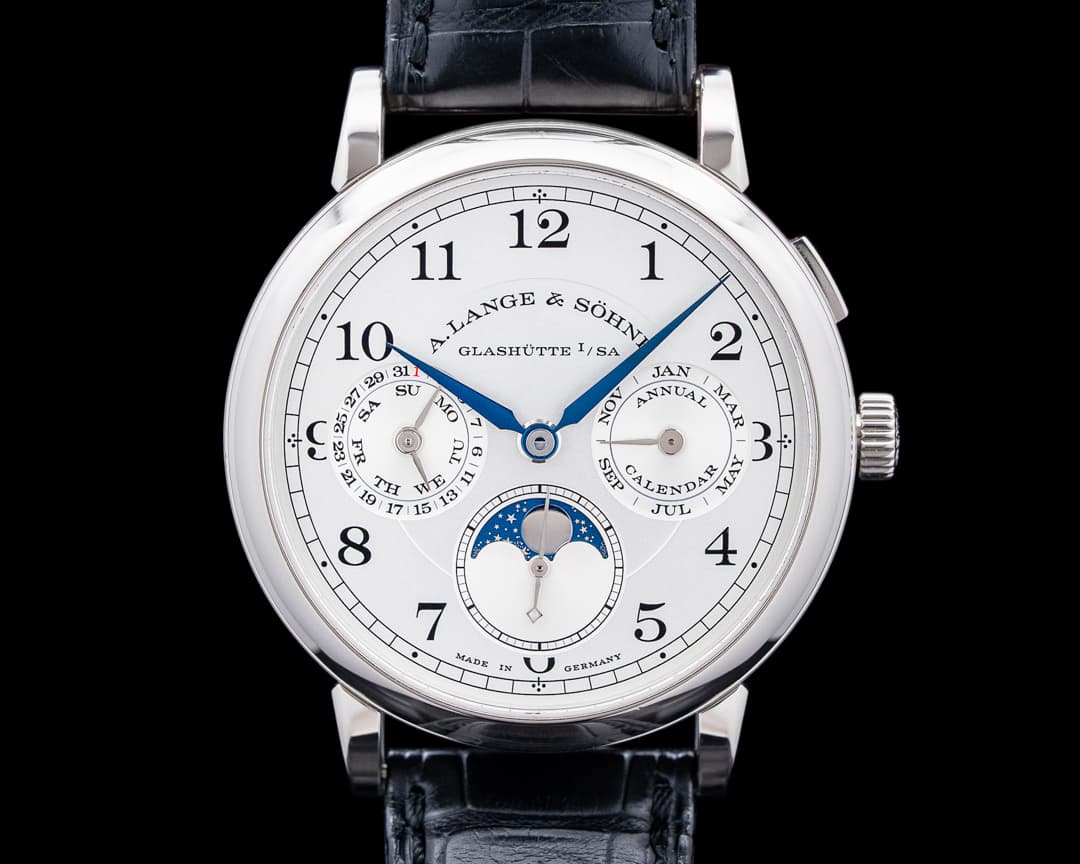 Image of A. Lange and Sohne 238.026 1815 Annual Calendar 18K White Gold Silver Dial