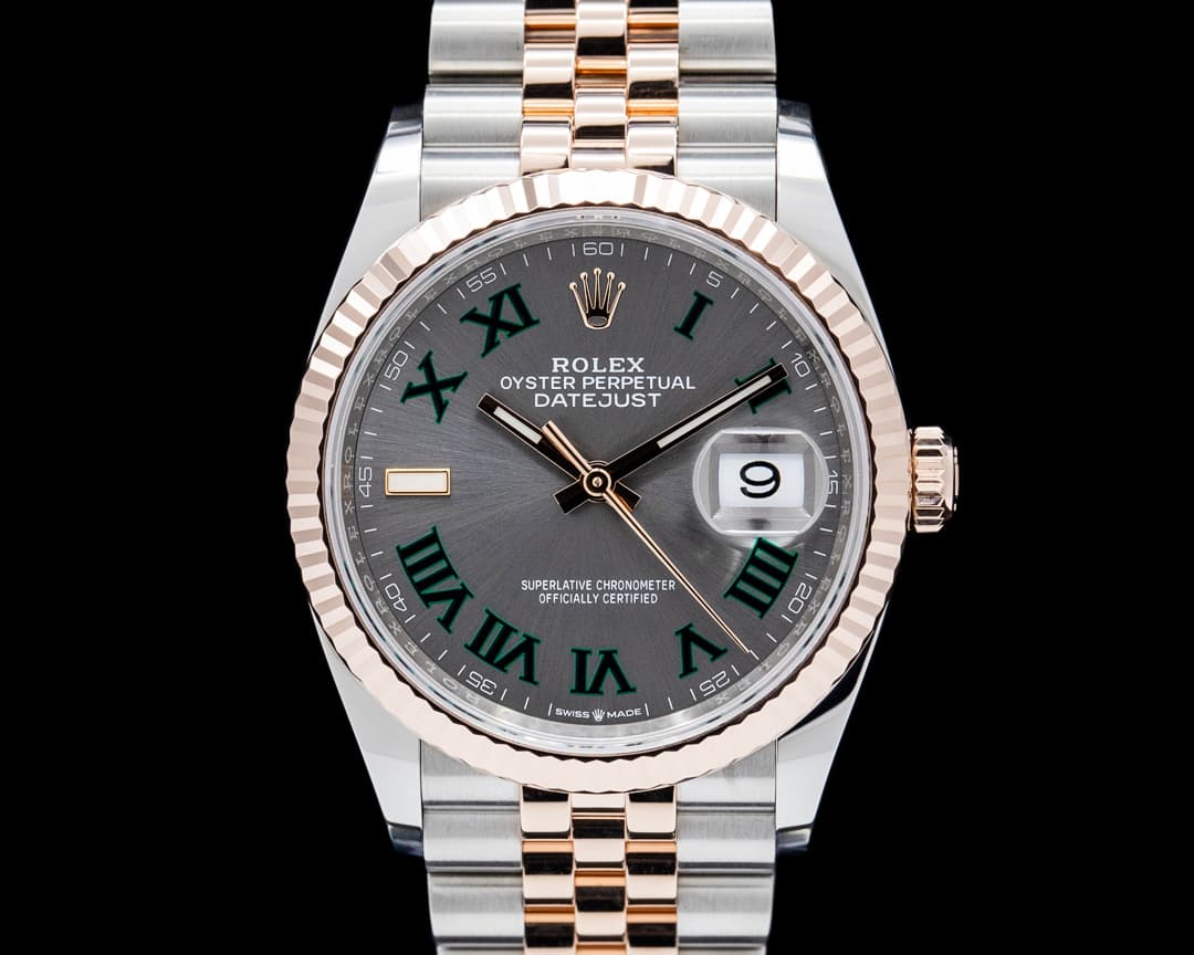 Image of Rolex 126231 Datejust 36MM 18K Rose Gold / SS Wimbledon Dial