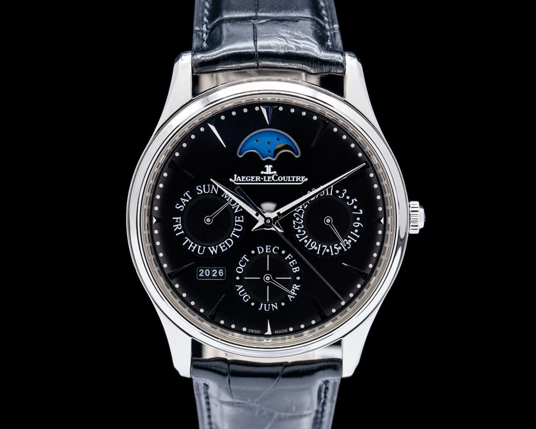 Jaeger LeCoultre Q1308470 Master Ultra Thin Perpetual SS Black Dial