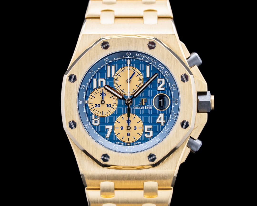 Image of Audemars Piguet 26470BA Royal Oak Offshore Chronograph 18K YG Blue Dial